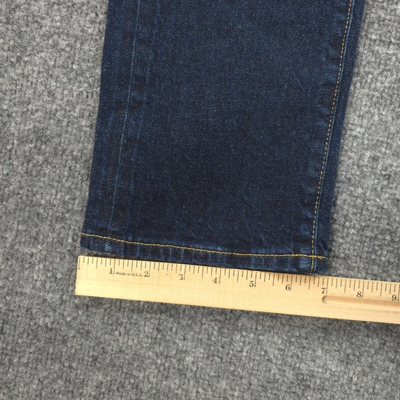 American Eagle Jeans Mens 29x31 Dark Wash Denim Classic Selvedge Button Fly Prep - Picture 14 of 16